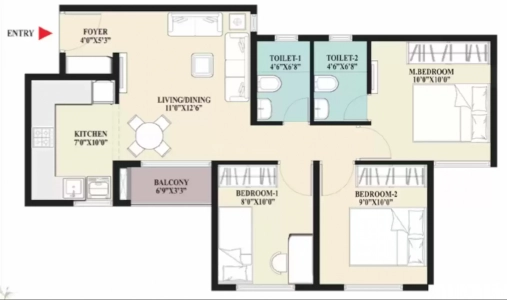 Shriram 107 SouthEast Floor Plan